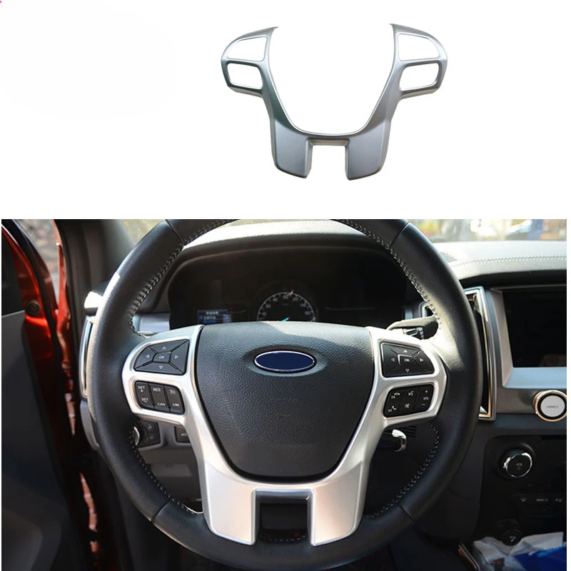 Fit for Ford Ranger Everest Endeavor 2015 2016 2017 2018 2019   Steering wheel Chassis Decorator Cover trim  Accessories