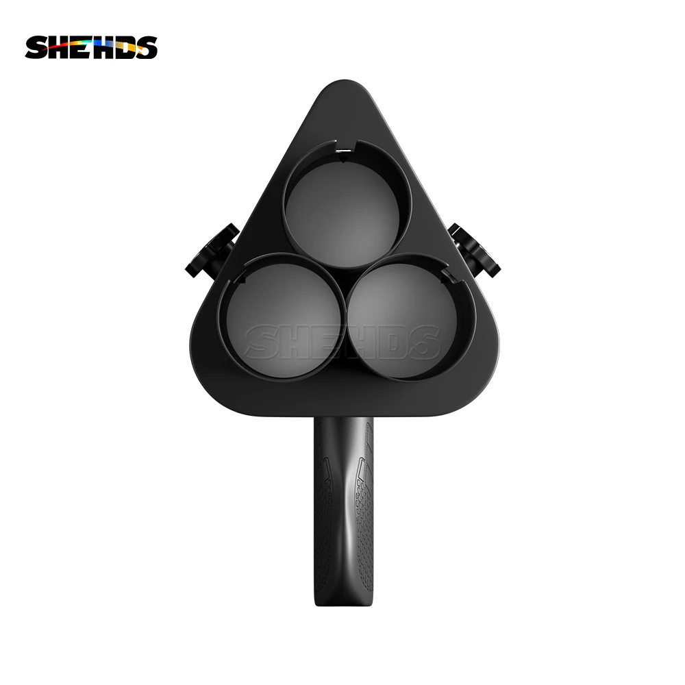 Shehds canhão de saudação eletrônico de três carregadores, efeitos rgb, máquina de confete, saudação eletrônica recarregável para dj, discoteca, aniversário