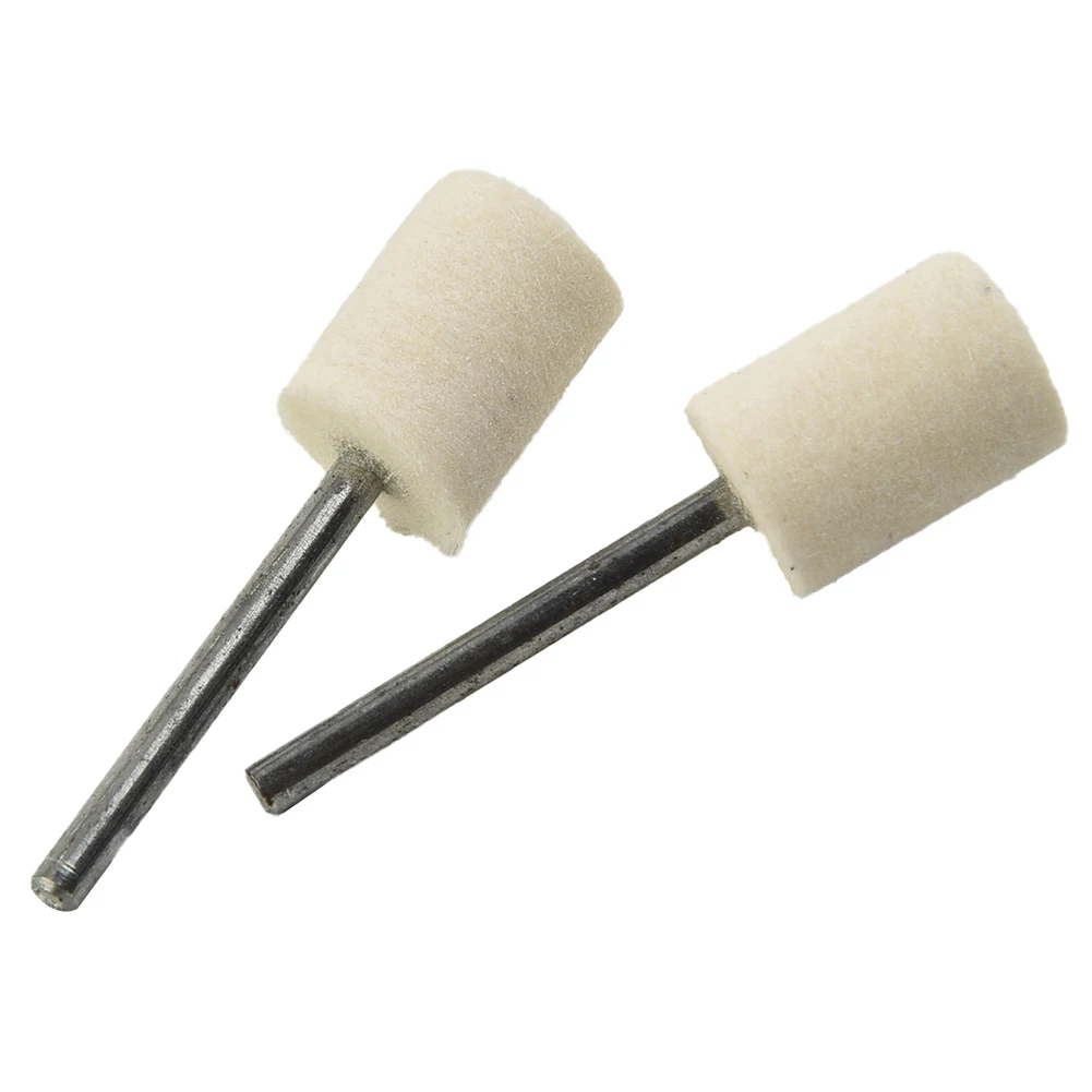 Wool Buffing Wheels Felt Mounted Mandrel Polishing Bits Kit 4/6/8/10/12mm 20Pcs Felt Polishing Wheel Power Tools Accessories