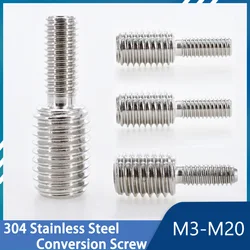 M4 M5 M6 M8 M10 M12 M16 M20 Conversion Screw Stainless Steel Metric Thread Double-end Converter Reducing Bolt For Camera Adapter