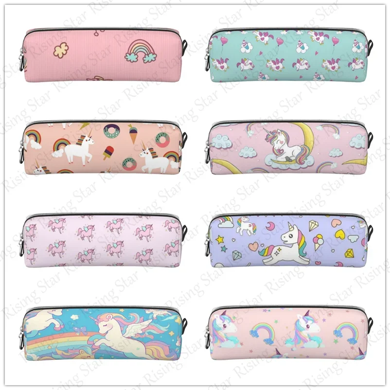 

Многофункциональный пенал для хранения канцелярских принадлежностей, школьный пенал, подарок для ученика, мультяшный единорог