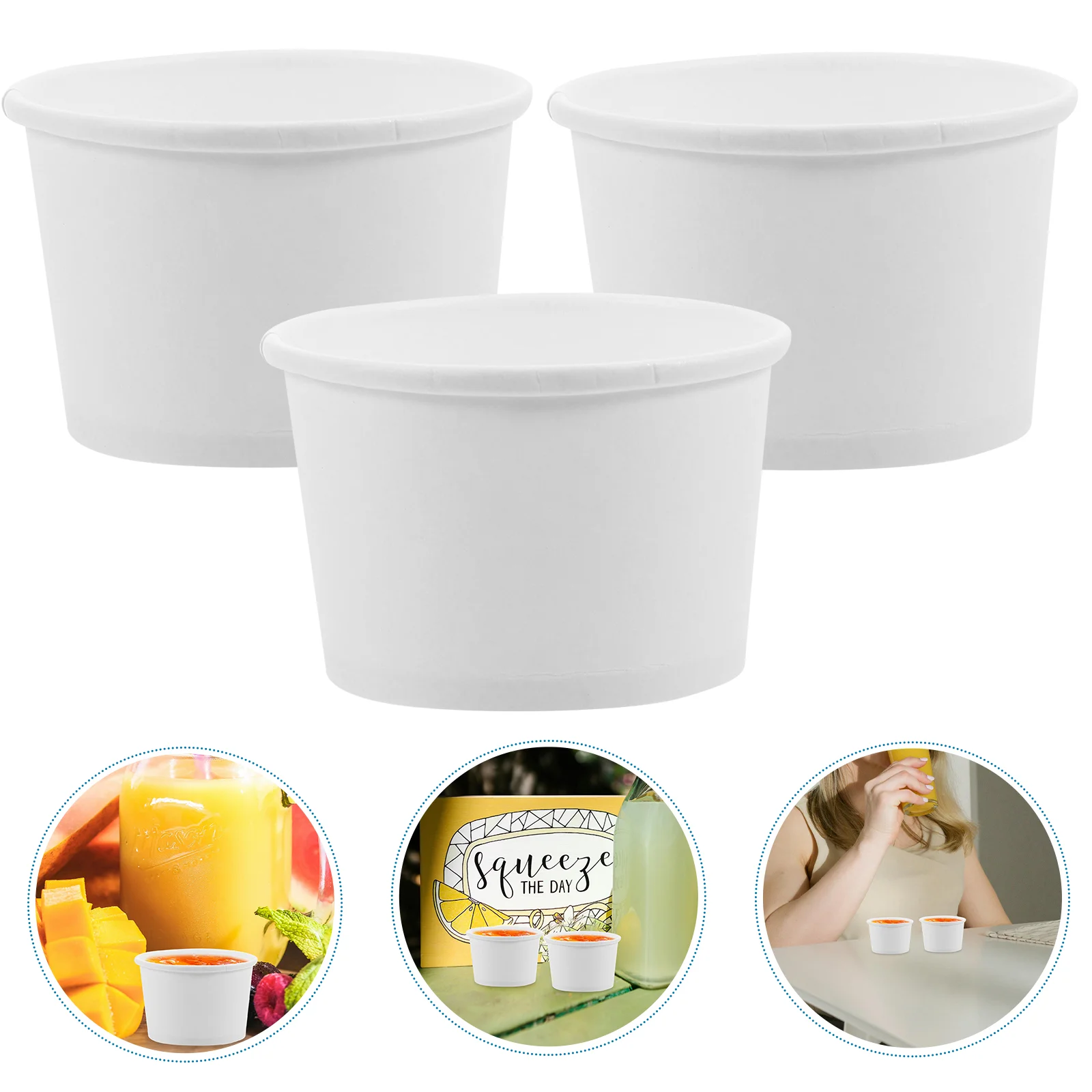 100 Pcs Tasting Cup Juice Cups Water Mini Paper Small Drink Bath Bathroom Clear