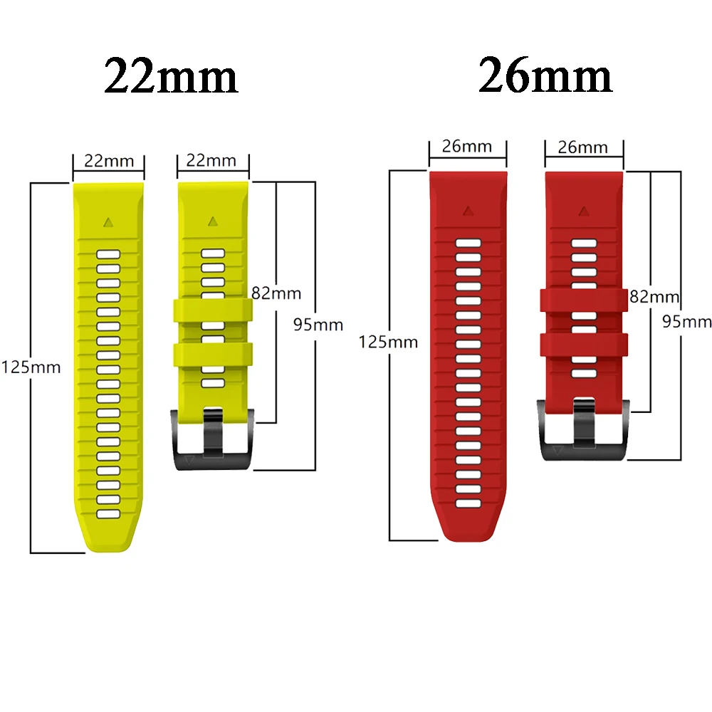 22mm 26mm Watchband Strap for Garmin Fenix 5X 5X Plus 3 6X 7X HR GPS SmartWatch band Quick Release Silicone Easy fit Wristband