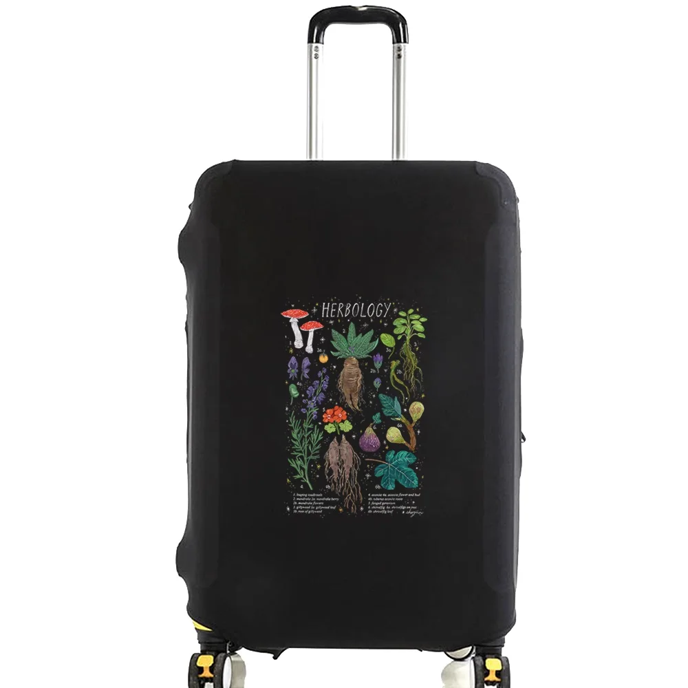 Reisbagage Elastische Beschermhoes Voor 18-32 Inch Kofferhoes Paddestoelprint Accessoires Bagage Beschermende Stofbaai