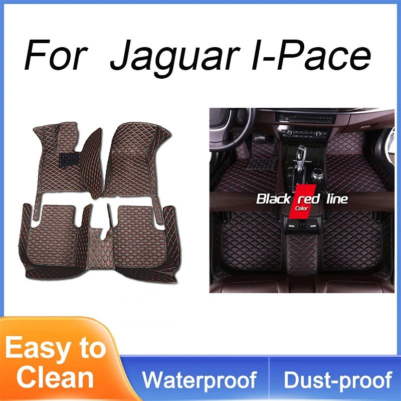 Car Floor Mats For Jaguar I-Pace IPACE I PACE 2018~2022 Carpet Leather Mat Anti Dirty Pad Cubre Pisos Para Autos Car Accessories