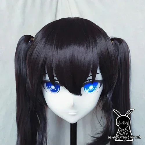 (Rabbit 28) Resin Cross Dressing Pretty Girl BJD Doll Mask Cartoon Anime BLACK ROCK SHOOTER Kigurumi Mask Cosplay