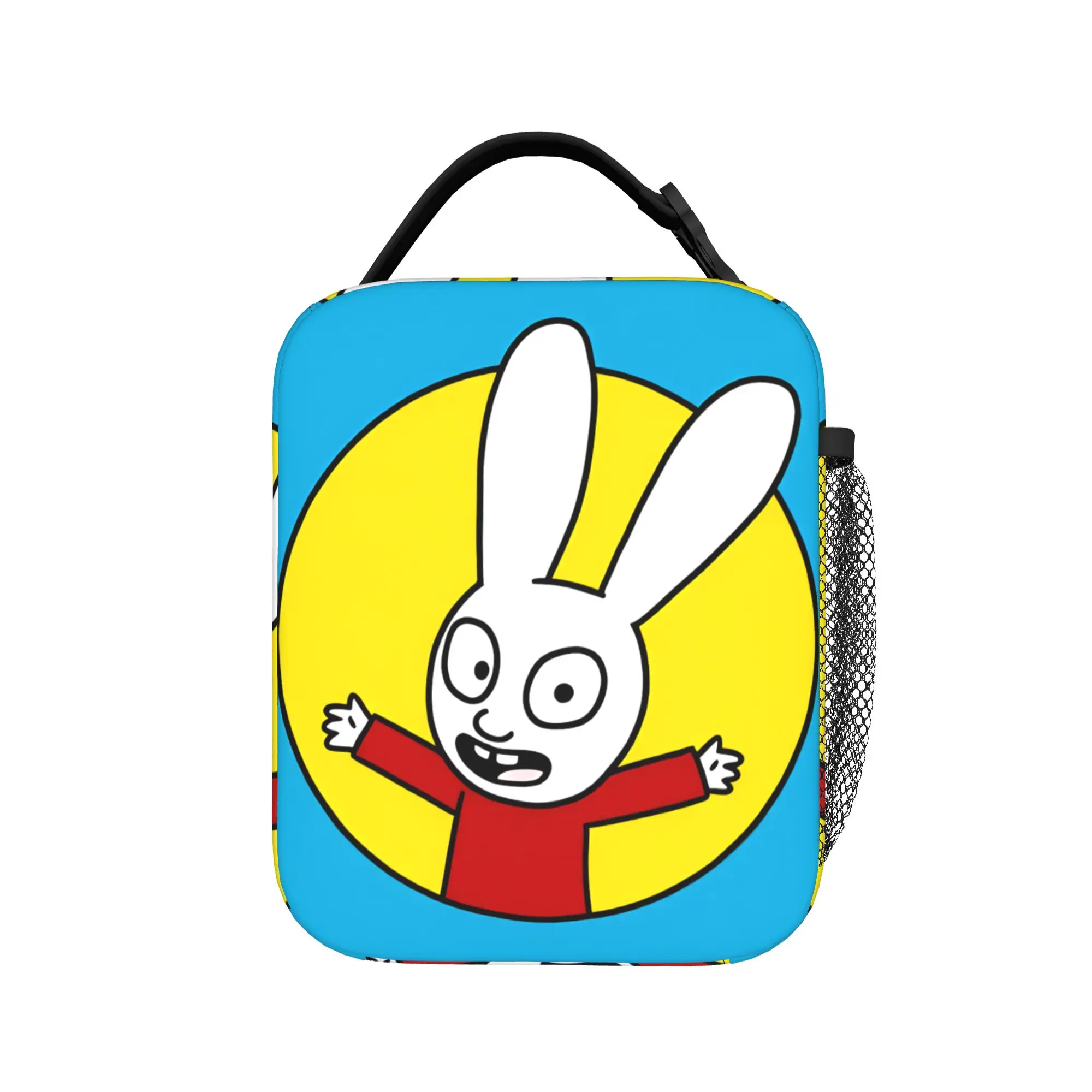 Simons Super Rabbits   Lunch Bag For Girls  Print Lunch Box Leisure Office Cooler Bag Zipper Oxford Thermal Tote Handbags