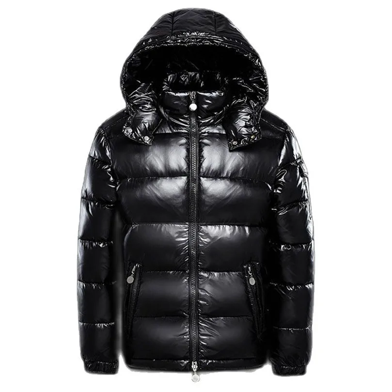 Winter Nieuwe Mannen Solid Parka Witte Eendendons Mannen Stand Kraag Warme Dikke Jas Mannelijke Afneembare Hoed Casual Parka hooded Mooie