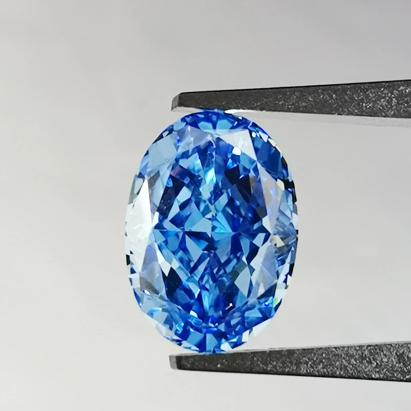 

New arrival OVAL Radiant cut exclusively brillient 10X14mm blue stone gems for ring brecelet gem-set jewelry