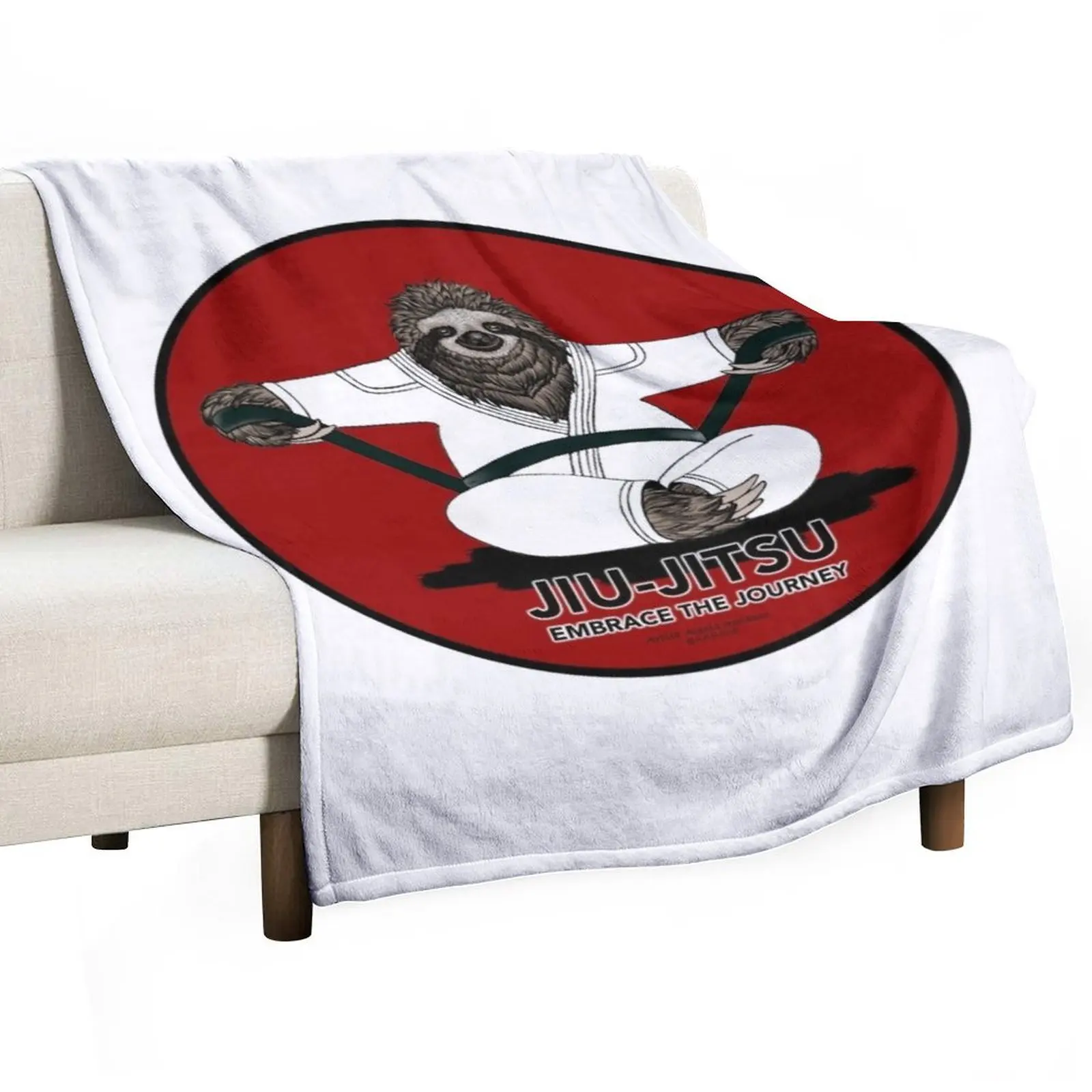 

Black Belt Jiu-Jitsu Sloth Embrace The Journey Throw Blanket Bed Fashionable Luxury Designer for sofa Custom Blankets