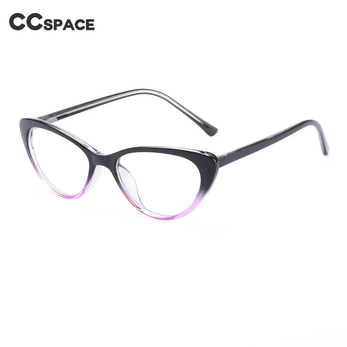 R54917 New Fashion Reading Glasses Personality Triangle Cat Eye Anti Blue Glasses Gradual Change