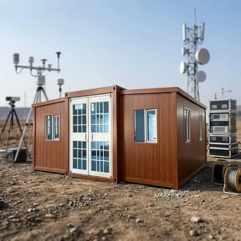 Expandable Mobile Unit with Scientific Lab Equipment Port for Temporary Field Testing Laboratory and Research Base Stations