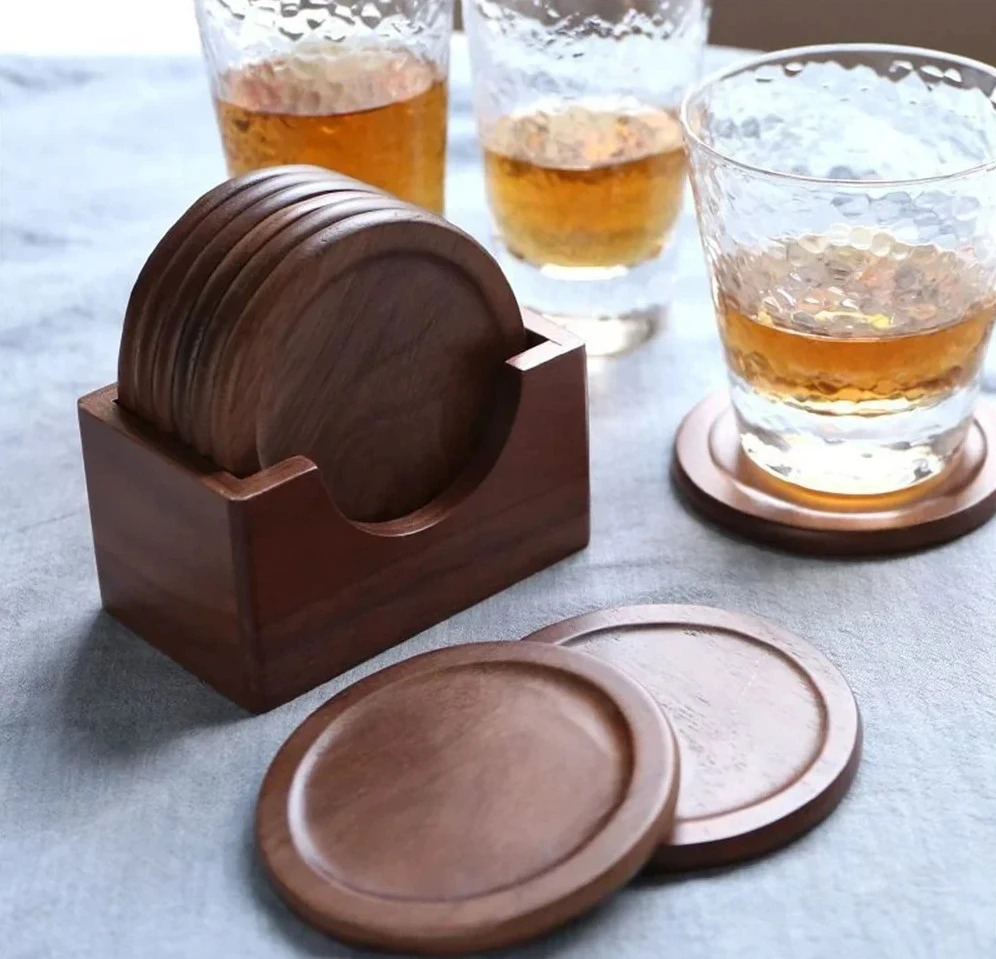 

6-piece/set cup mat, tea coffee cup mat, durable and heat-resistant circular beverage mat bowl