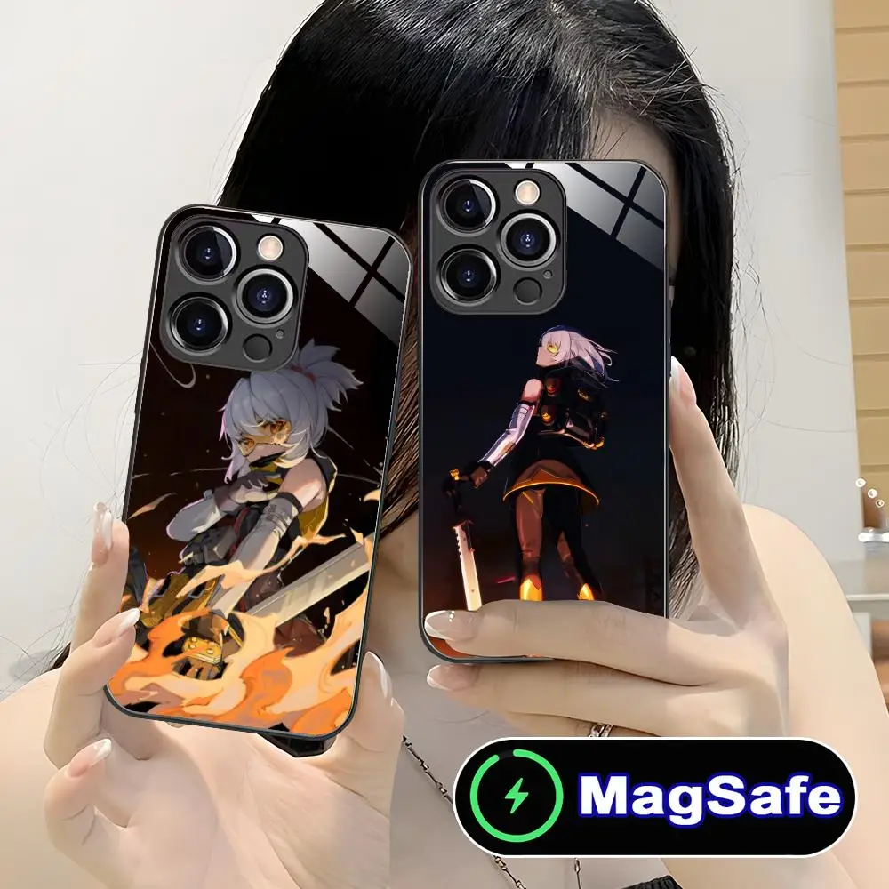 

Чехол для телефона Zenless Zone Zero Soldier Eleven для iPhone 17, 16, 15, 14, 13, 12, 11 Pro Max Plus Mini MagSafe, стеклянный цветной чехол, красивый