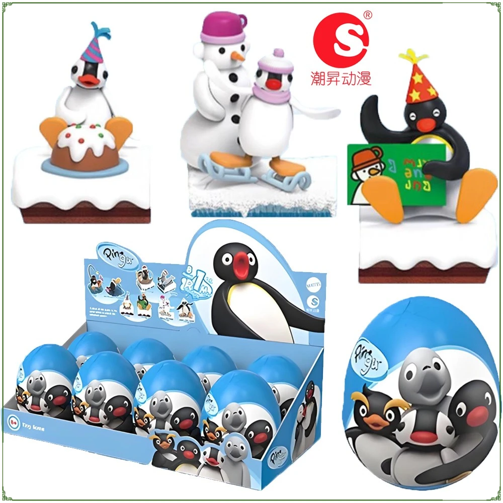 

Genuine Pingu Penguin Family Blind Box Miniature Scene Series Gashapon Trendy Model Toys Desktop Ornament Kids Exquisite Gifts