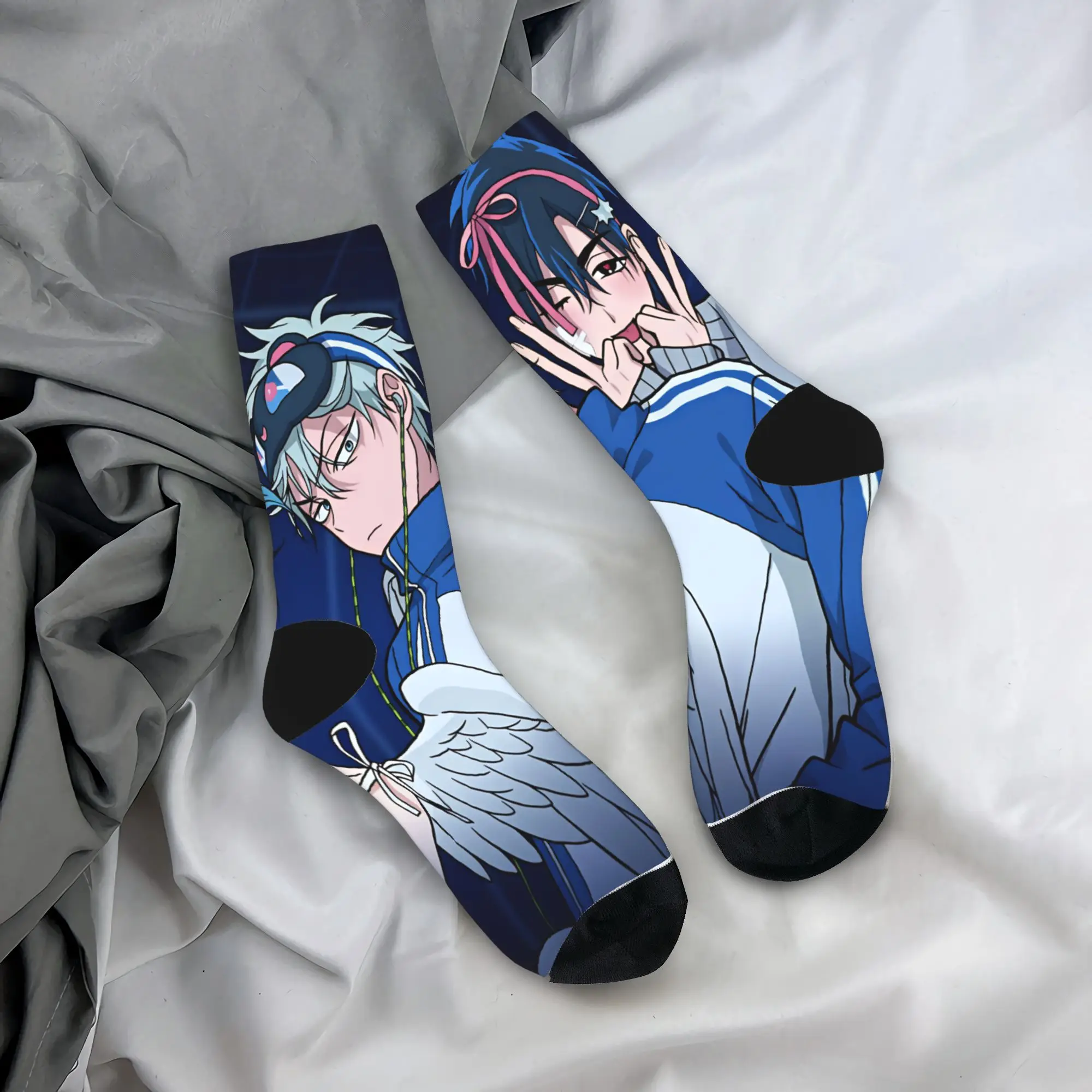 Alien Stage Stockings Unisex Men  Socks Breathable Funny Socks Winter Skateboard Anti Skid Graphic Socks Gift