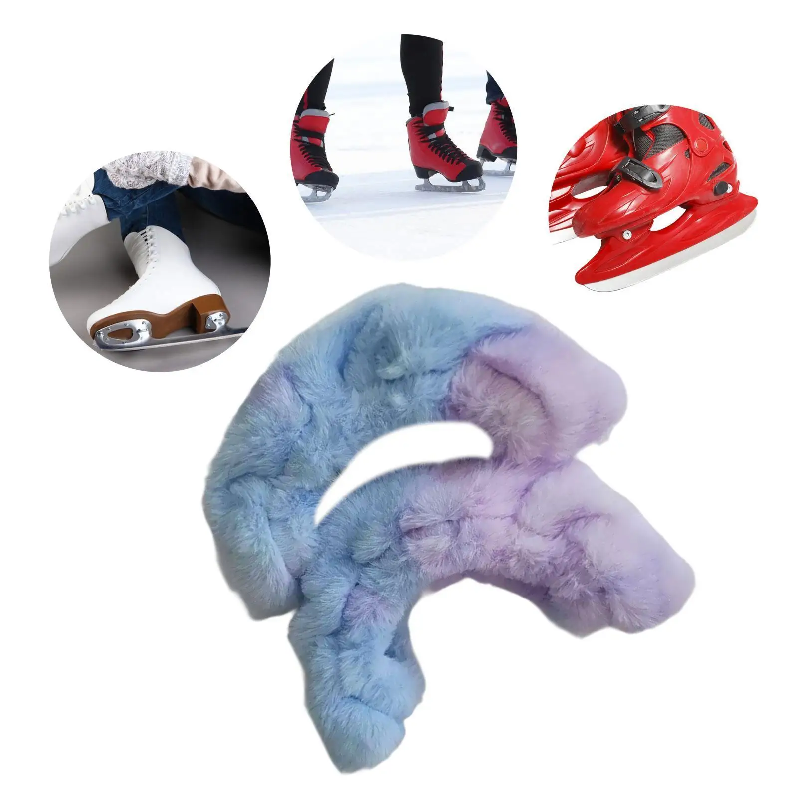 

Ice Skate Blade Cover Skate Guard Resistant Plush Portable Protective Cover Skate Blade Protector for Men Women Sports
