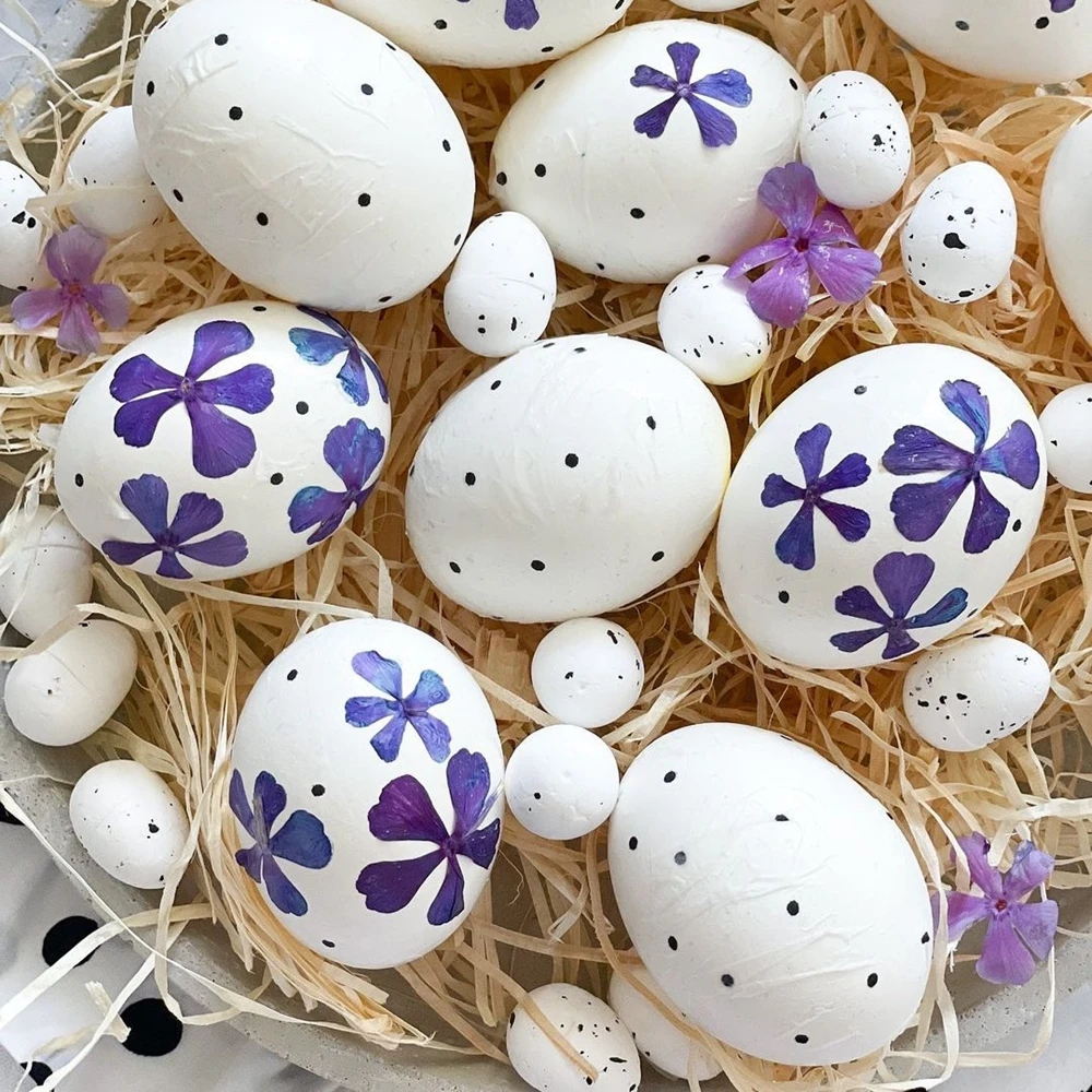 20/50PCS 4/6CM White Foam Eggs Solid Modelling Polystyrene Styrofoam Foam Eggs Happy Easter Decorations Kids DIY Gifts Supply