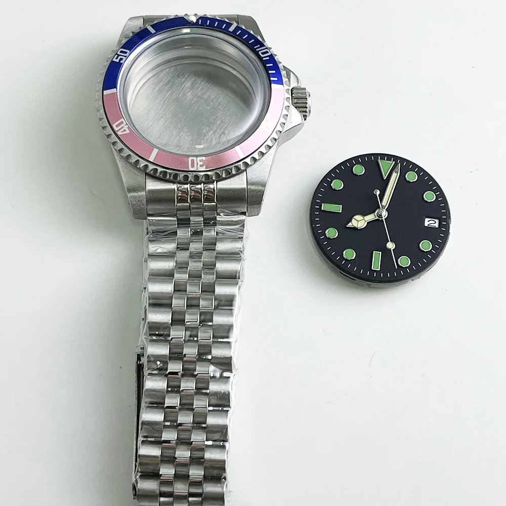 39.5 Dome glass mirror retro stainless steel case, stainless steel strap, suitable for NH34 NH35 NH36 sports accessories image 4