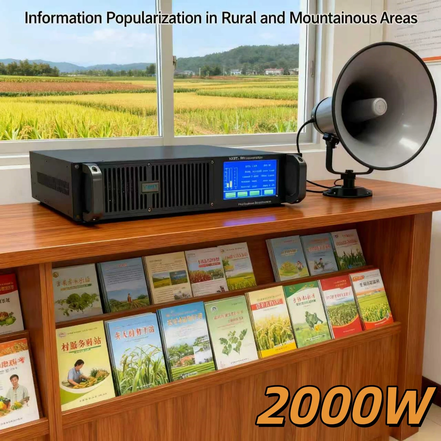 

HP- YXHT-2-2U Radio FM Transmitter (2000W) – Ideal for Information Outreach in Rural and Mountain Regions