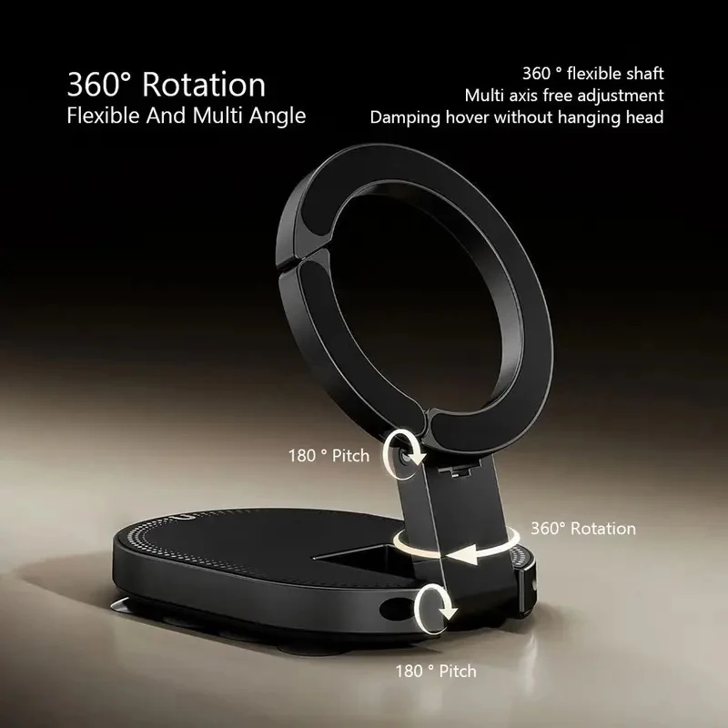 

Portable 3 In 1 Magnetic Phone Bracket Suction Mount Rotatable Wall Mountable Adjustable Desktop Holder cable saver