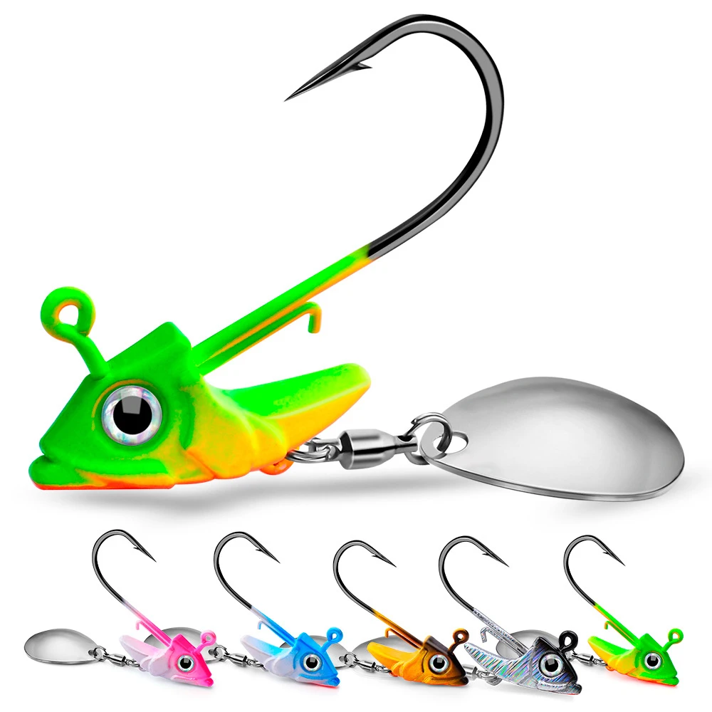 1Pcs Fishing Tools Lure Accessories 3D Bionic Fish Head Lead Hook 7.5/10.5/15g Soft Bait Counterweight Hook Fish Bait Connector