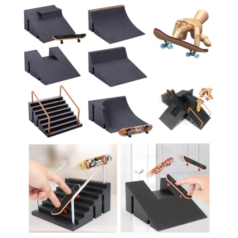 Creative Stress-relief Toys Fingerboard Skateboarding Props Competition Scene Accessories Interactive Toys Christmas Gift Sets