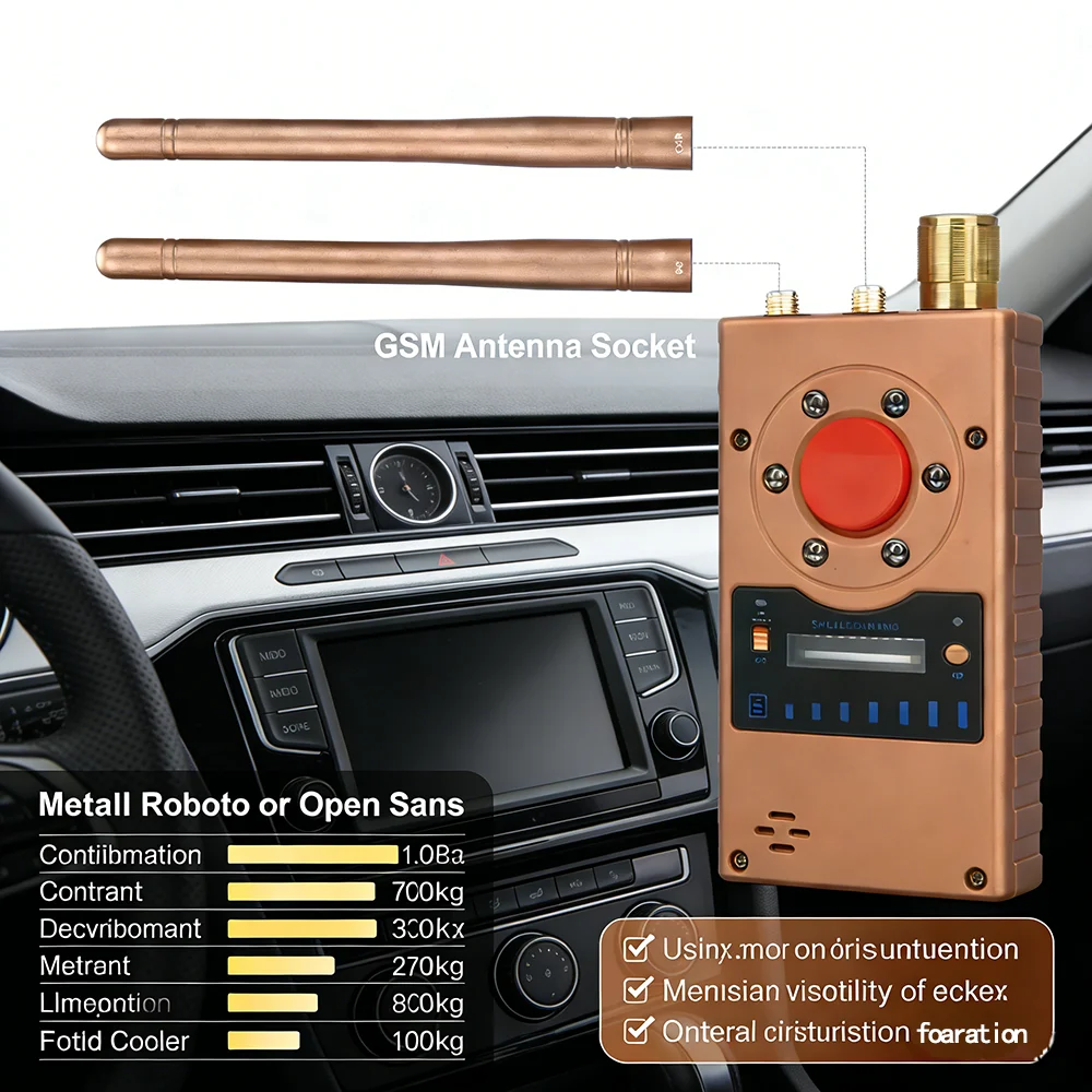 

G529 Multi-function Hidden Camera Detector Anti-Spy Lens Tracker RF Signal Detect GSM Audio Bug Finder Wireless Device Scanner