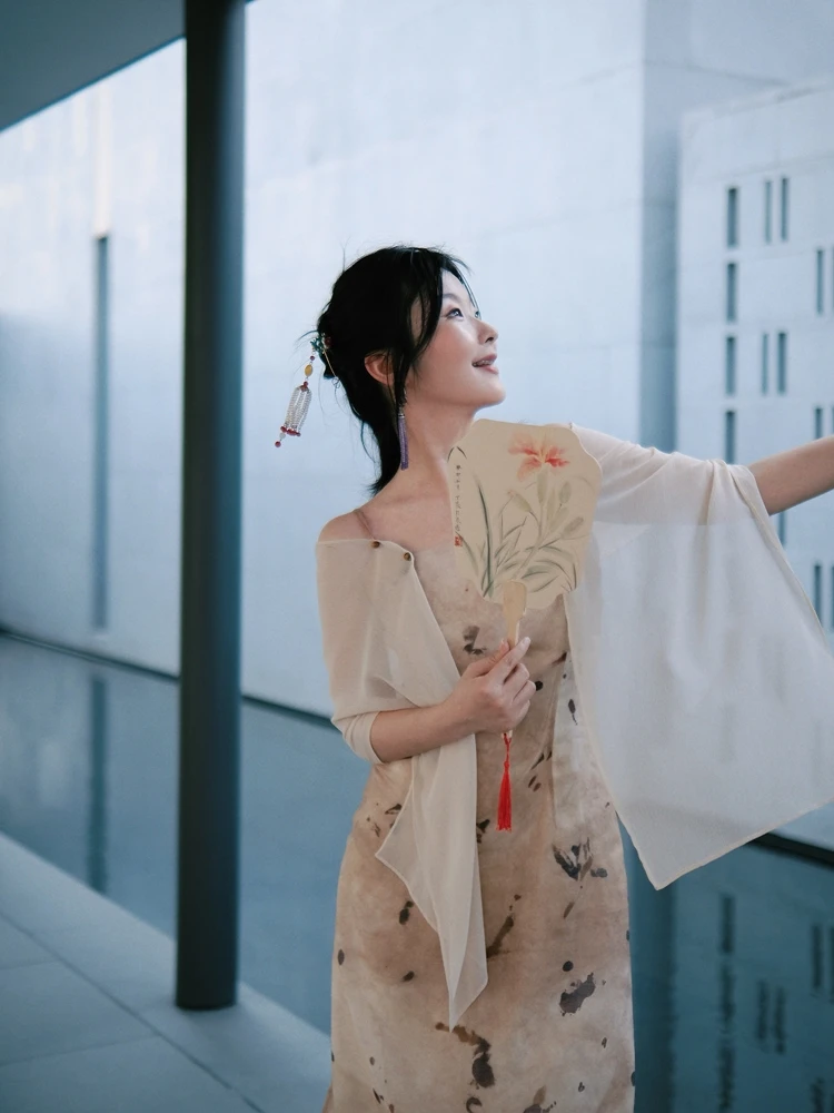 

New Chinese Sle Slim Fit Wrap oulder Strap Dr Cool Sensation Interface Design Summer Season Svel Gown