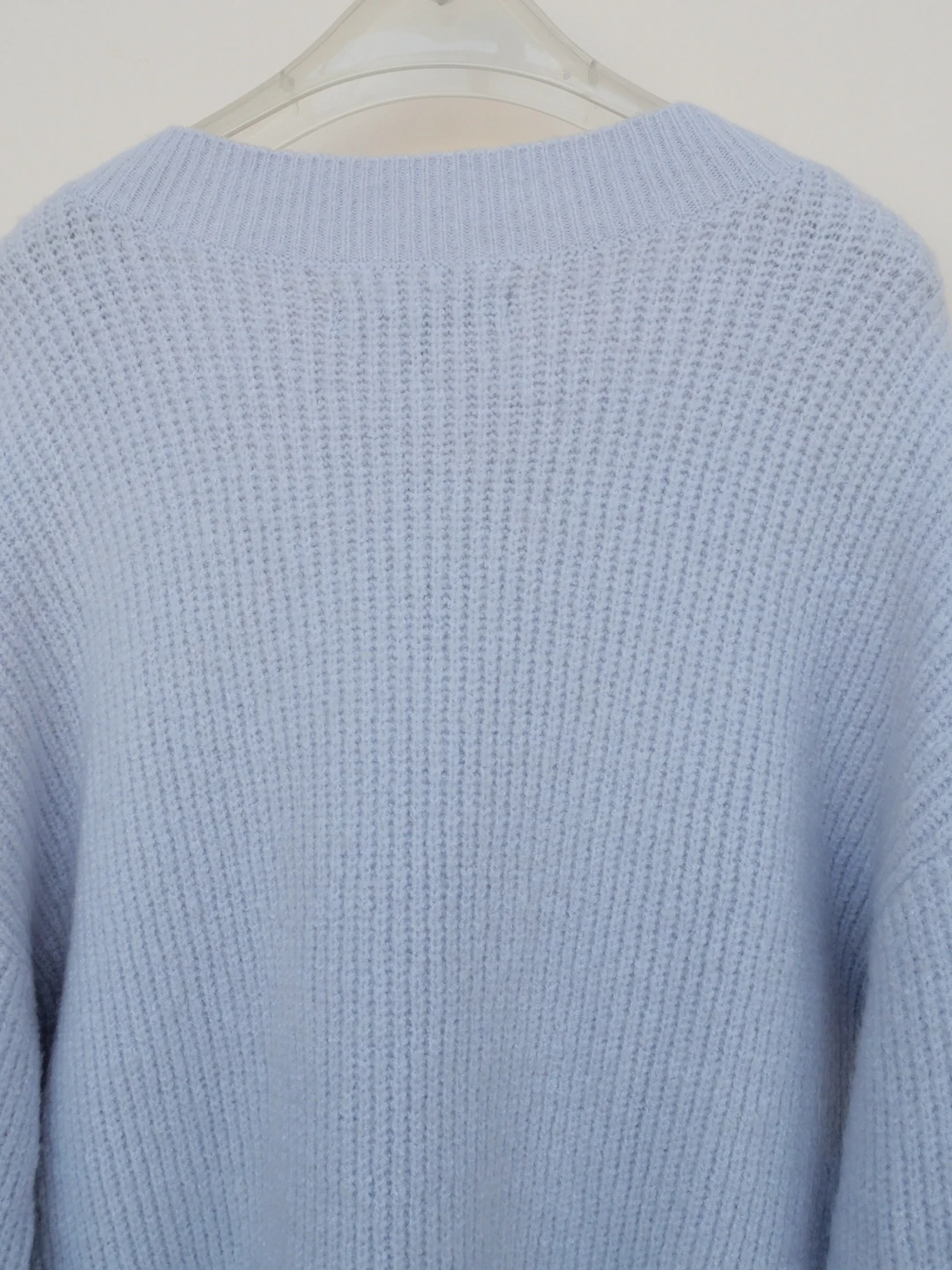 Thi – pull en v pour femme, doux, moelleux, chaud, ample, confortable, tissu mélangé, Long, longueur régulière, hiver