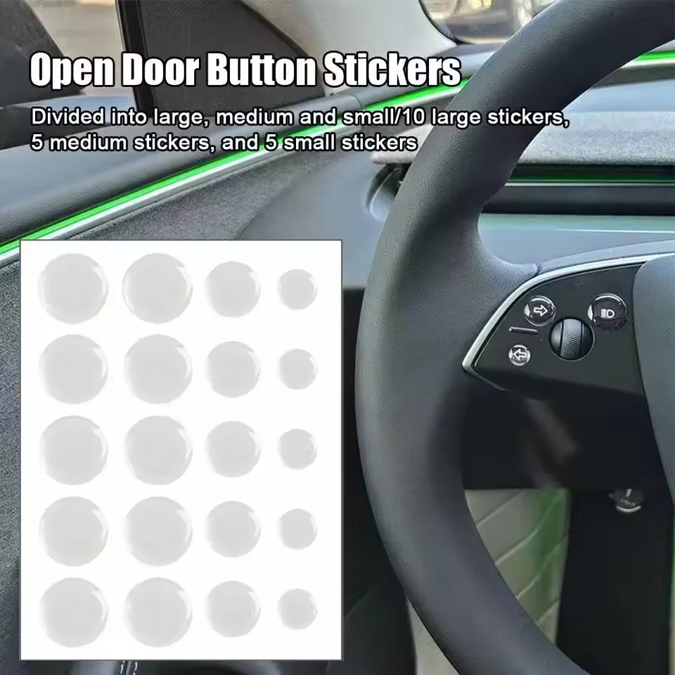 

For Tesla Model Y/3 2025 Updated Steering Wheel Turn Signal Lights Crystal Button Stickers Car Interior Decoration Accessories