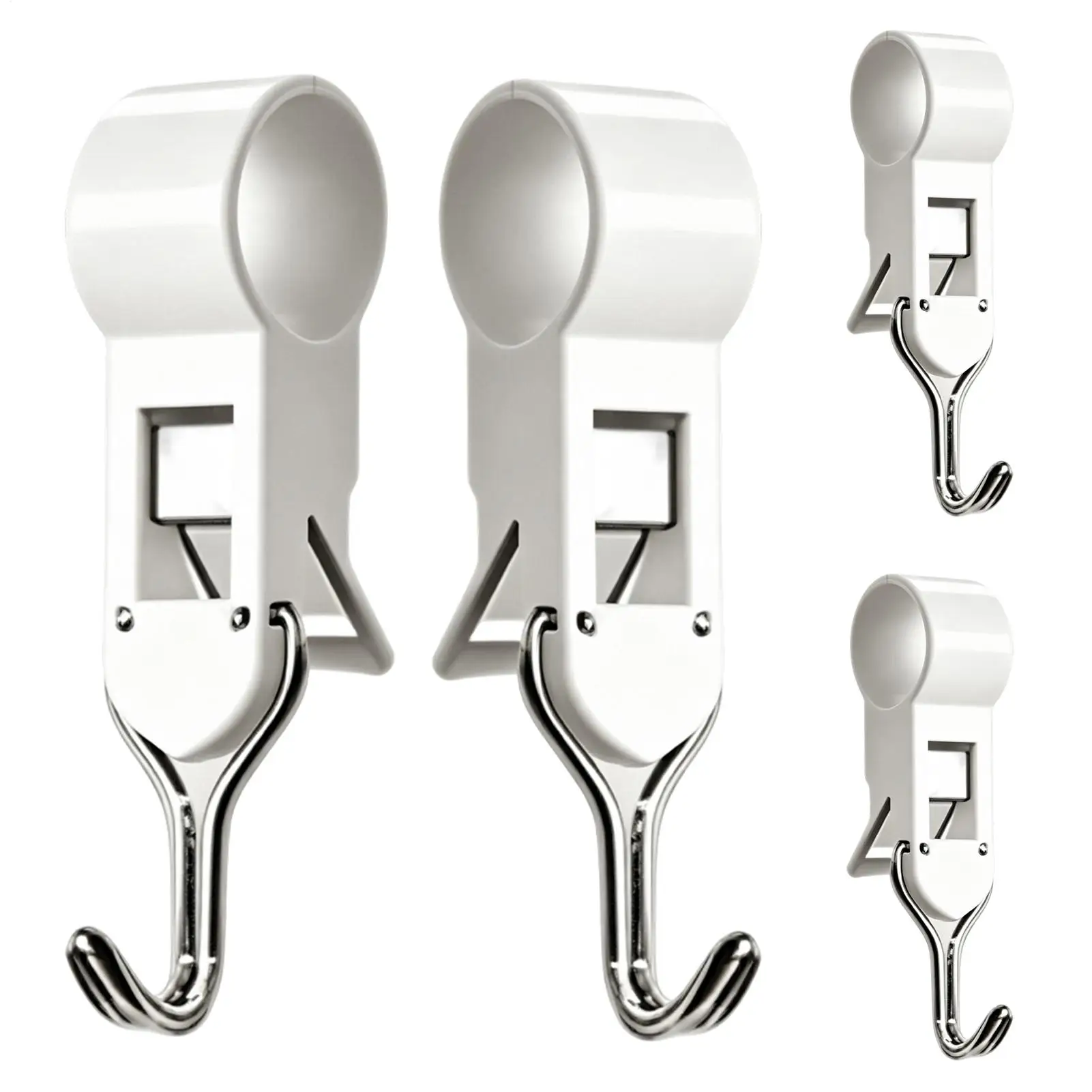 Multi-function Hanger Hook 4Pcs Tube Clamp Hook Kitchen Bathroom Clasp Towel Rack Pipe Clip Hooks Removable Clamp Towel Hooks