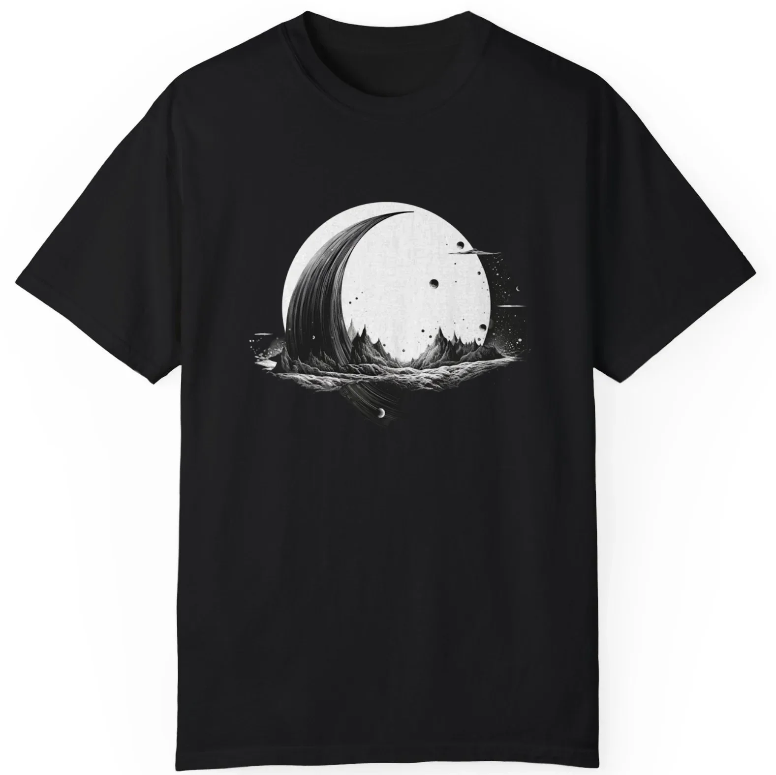 Illustration Moon Mystical Scene Adorable Gift Unisex T-Shirt S-5XL