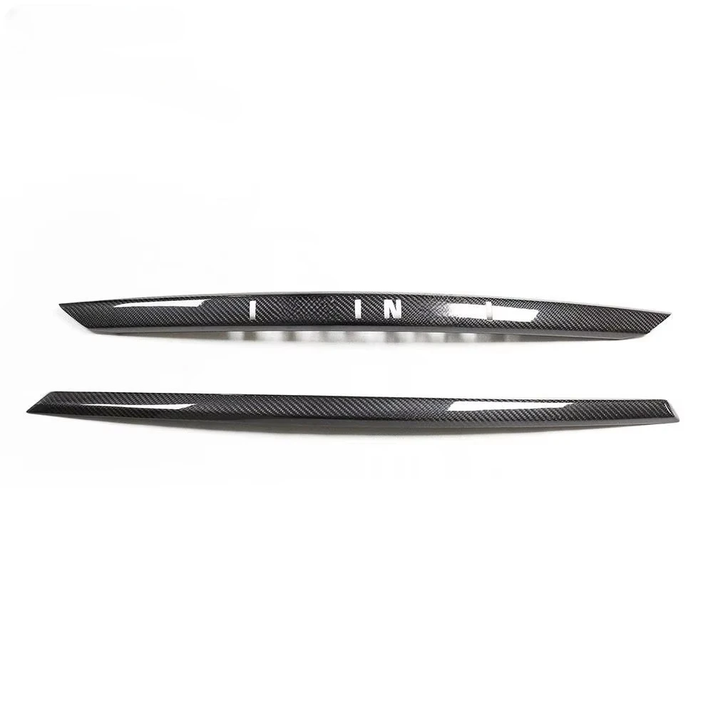 

2014-2017 Q50 Dry Carbon Fiber Rear Trunk Trim Cover foQ50 Q50S Trunk Trim Overlay W/h Cutout for Car Bodycustom