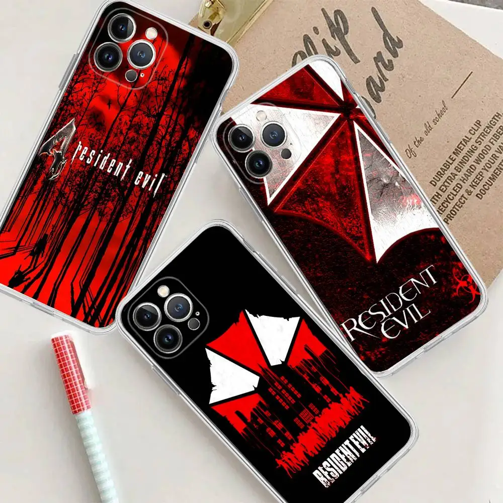 Game ResidentS EvilS Crisises Transparent Soft Phone Case For iPhone 15 12 14 16 17 13 Plus 11 Pro Max 13 Pro