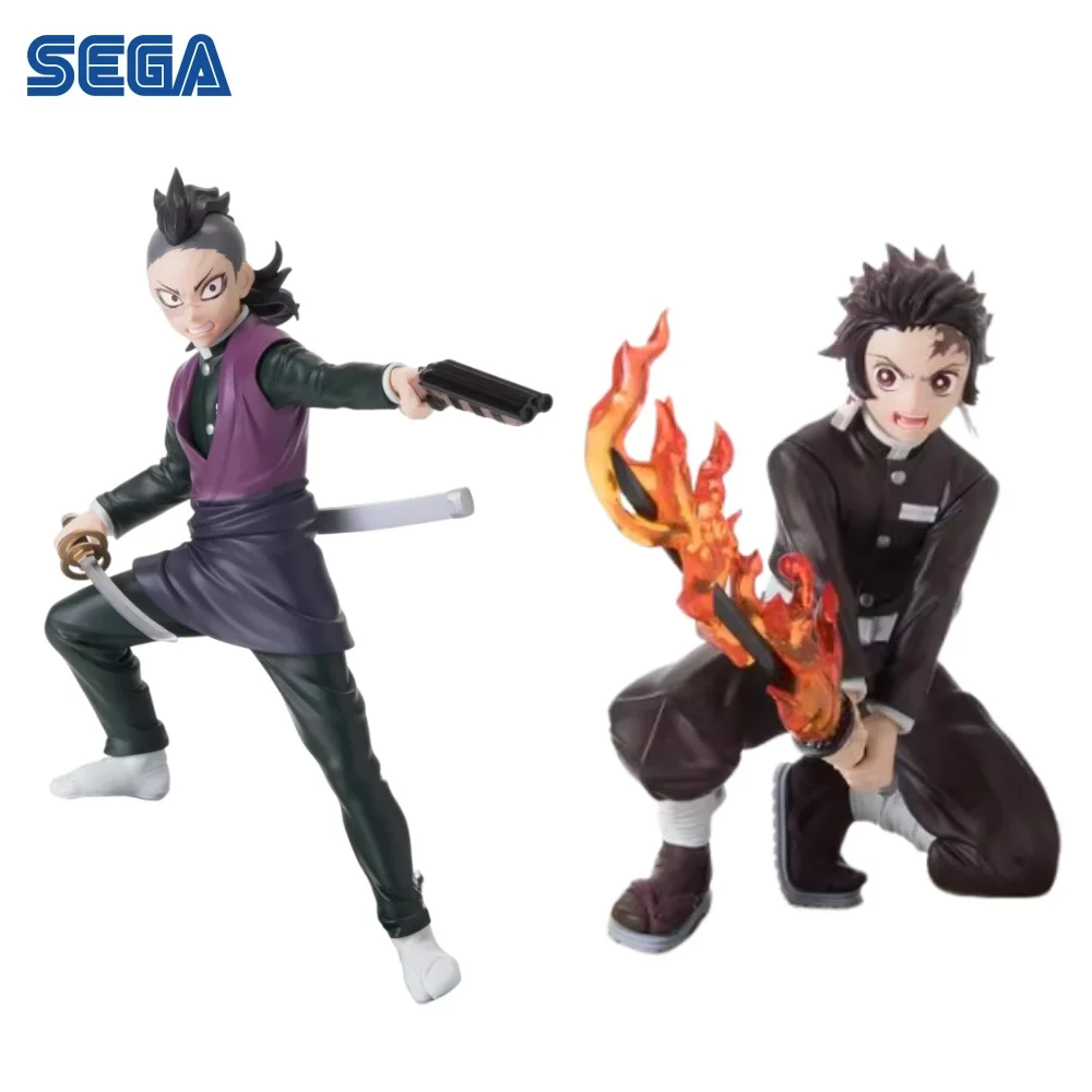 SEGA Demon Slayer Anime Tanjirou Kamado & Shinazugawa Genya Xross Link Action Figures Model Figurine Original Figuart Decoration