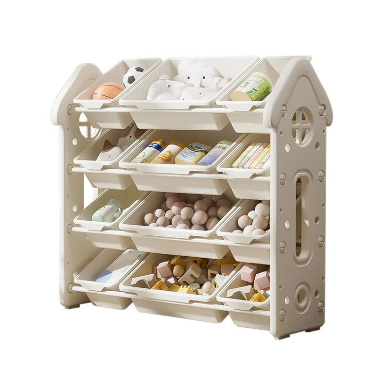 Kids Toy Storage Organizer, Large Bookshelf Cabinet, Toddler Shelf Box Bin for Living Room, Playroom, Classroom, Multi-Function