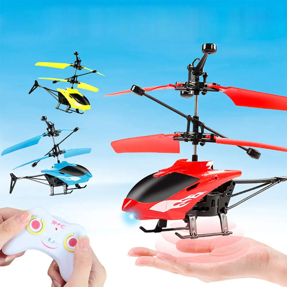 New Mini Hovering Remote Control Helicopter Rechargeable Drone Toy Sensing Safe Fall Fun Toy For Boys Girls Birthday Gifts