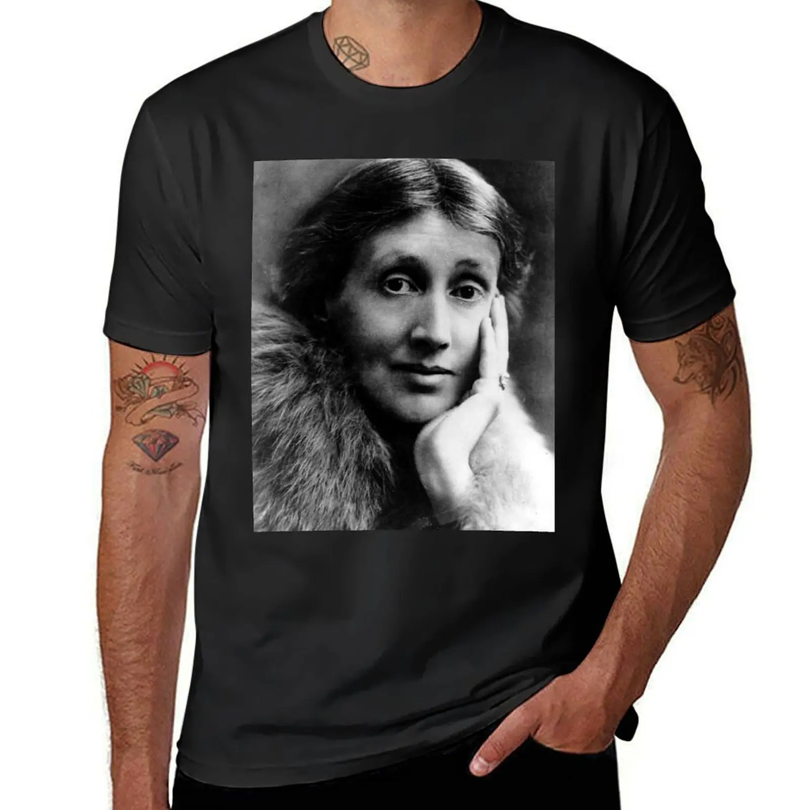 

Novelist Virginia Woolf T-Shirt new edition customizeds vintage clothes men t shirt