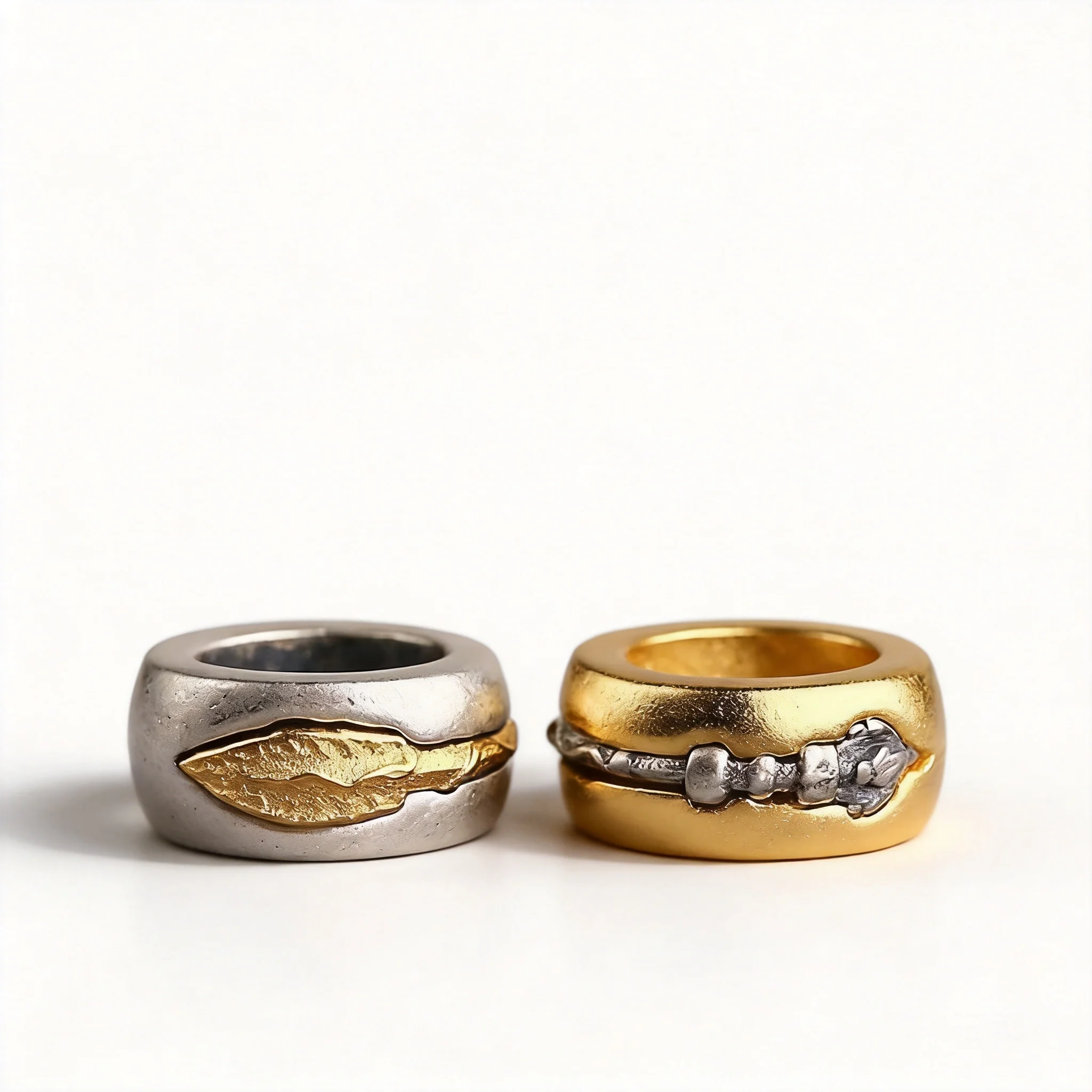 Cuentas espaciadoras Vajra de estilo tibetano auspicioso chino, amuleto de la suerte y la fortuna, anillos antiguos de oro y plata para pulseras DIY
