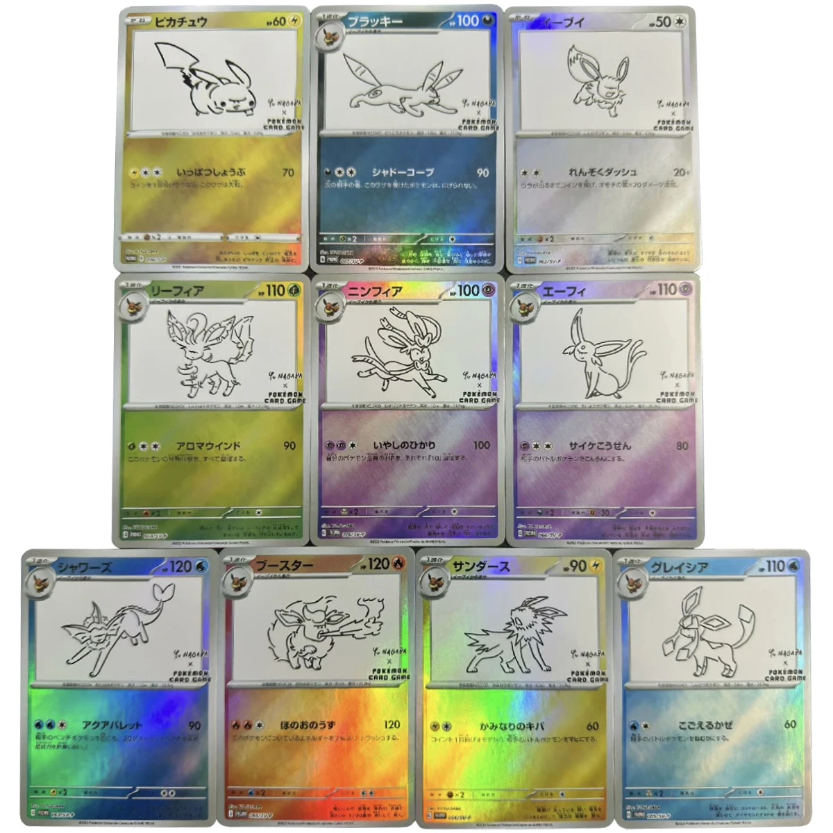 10 шт./компл. Diy Ptcg Eeveelution ручная роспись серии Umbreon Sylveon цветные флэш-карты Eevee классические аниме коллекционные карты игрушки
