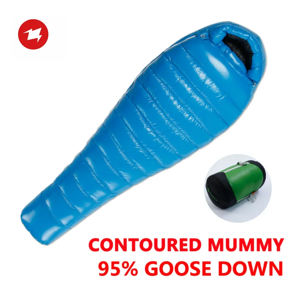 AEGISMAX G Series -10℉~40℉ 95% White Goose Down Mummy Sleeping Bag Ultralight Winter Outdoor Camping Hiking Backpacking Travel