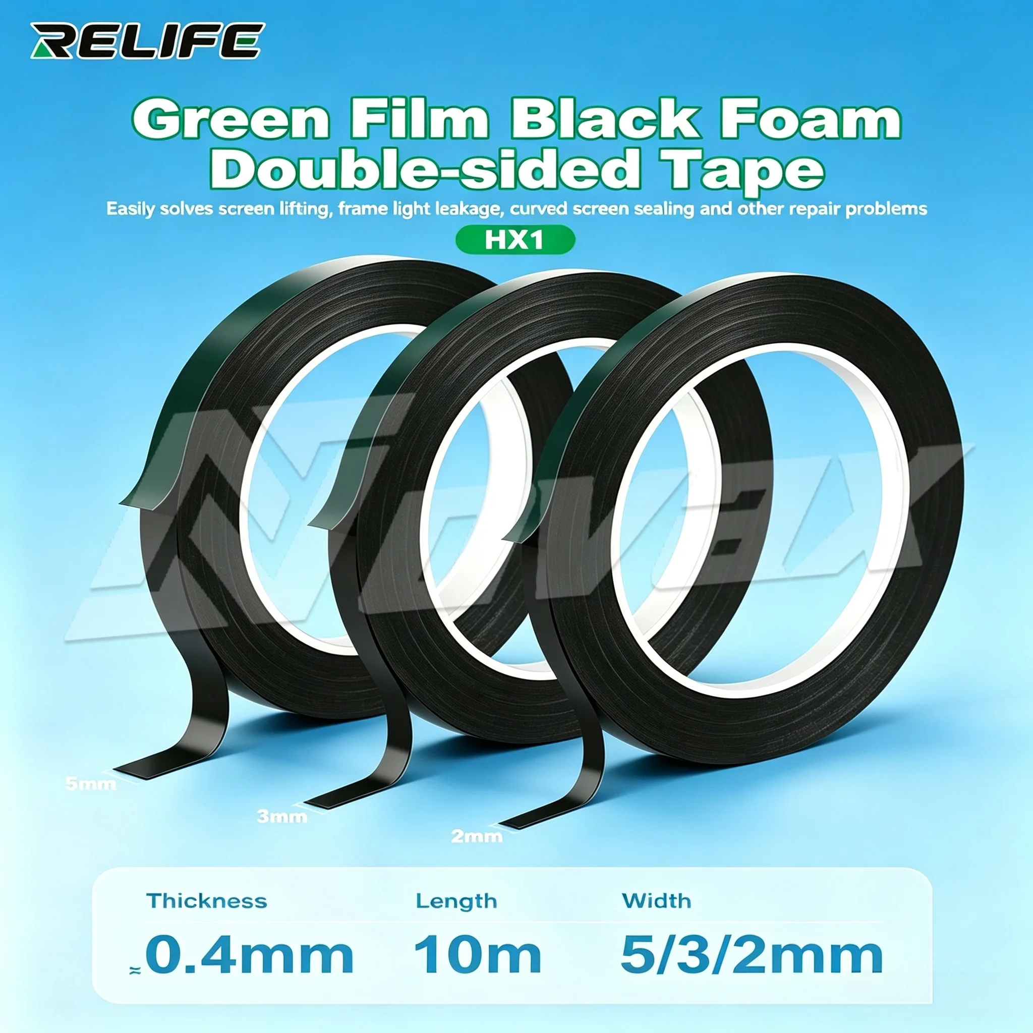 RELIFE HX1 2/3/5mm double-sided tape, shockproof and waterproof screen sealing tape, mobile phone curved screen frame repair