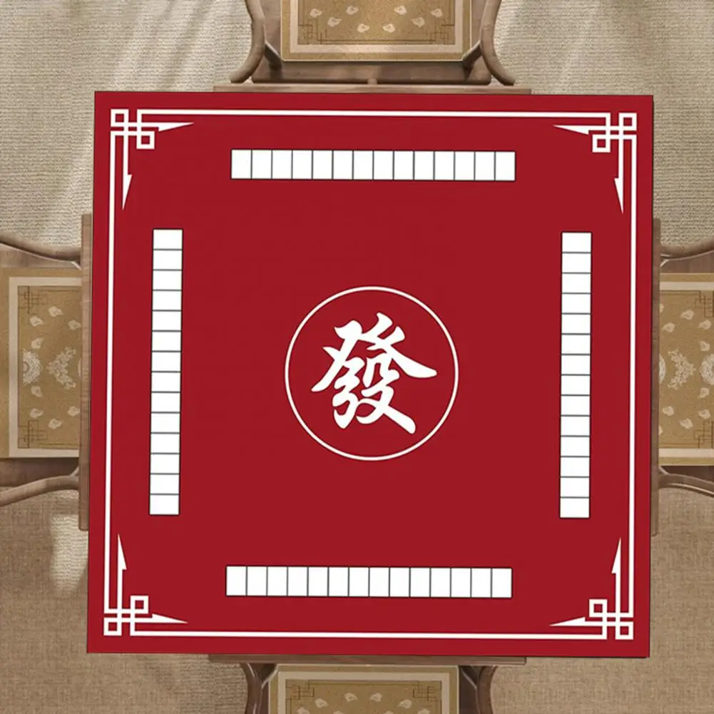 Chinese Tablecloth Noise Reduction Mahjong Table Mat for Poker Domino Card Board Games Anti-slip Square Playmat Cover Home Decor