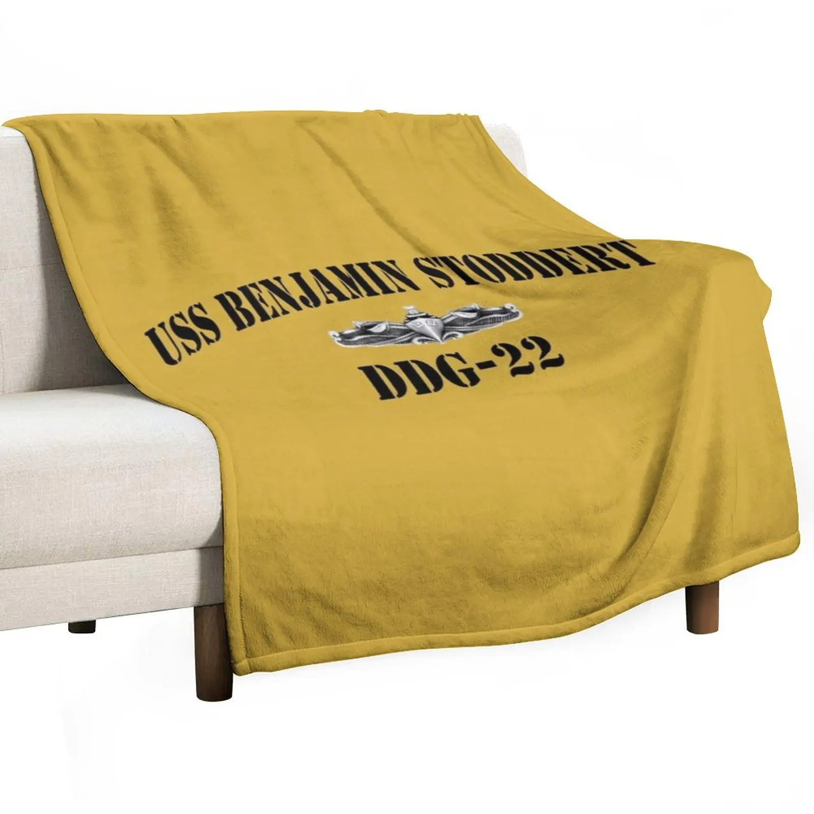 

USS BENJAMIN STODDERT (DDG-22) SHIP'S STORE Throw Blanket blankets ands Sofas Flannel Fabric valentine gift ideas Blankets