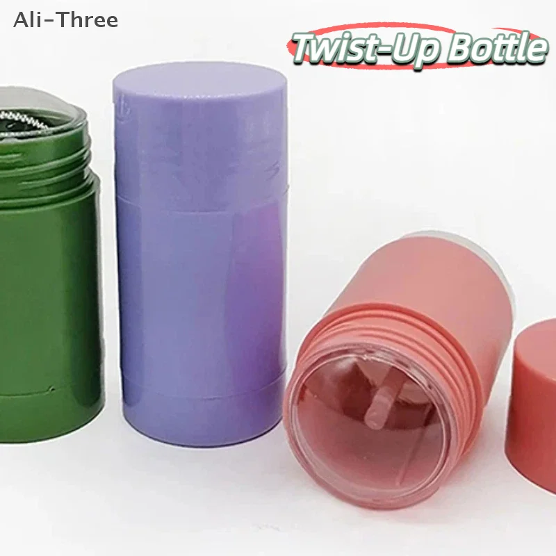 40g Empty Deodorant Containers Refillable Plastic Twist-Up Bottle For DIY Natural Crystal Deodorant Stick Cosmetics Tube