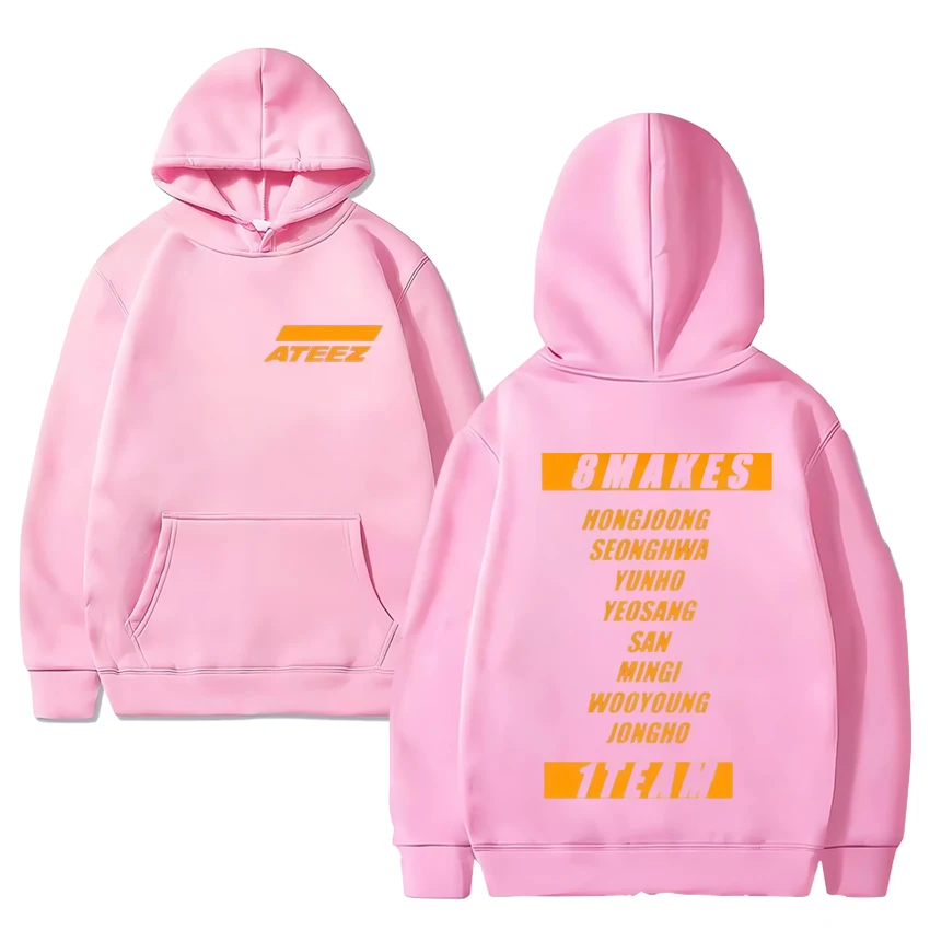 2024 Kpop Ateez group Graphic print harajuku hoodie Men Women Fleece Long sleeve Sweatshirt Unisex vintage oversized pullover