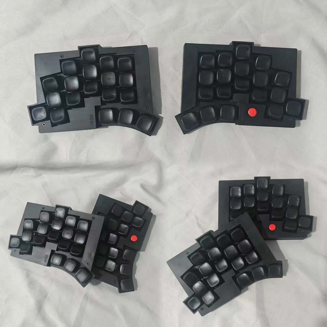 

НОВАЯ разделенная клавиатура Trackpoint TOTEM, эргономичная проводная клавиатура с горячей заменой, 38 клавиш, низкопрофильная разделенная механическая клавиатура с красной точкой, комплект QMK-VIAL
