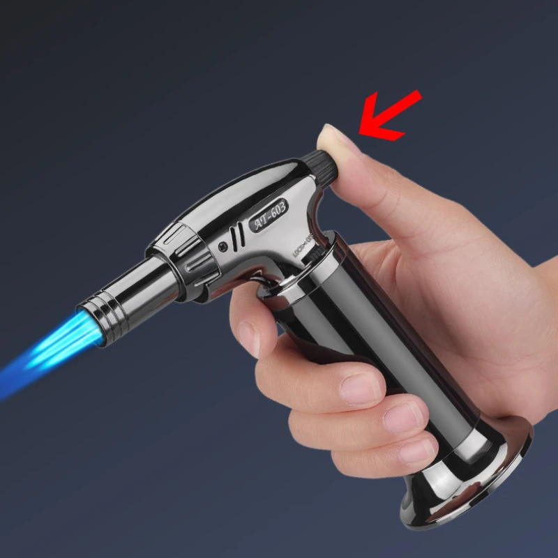 Portable Metal Flame Spray Gun Barbecue Heating Ignition Grill Kitchen Adjustable Cooking Outdoor Windproof Torch Lighter