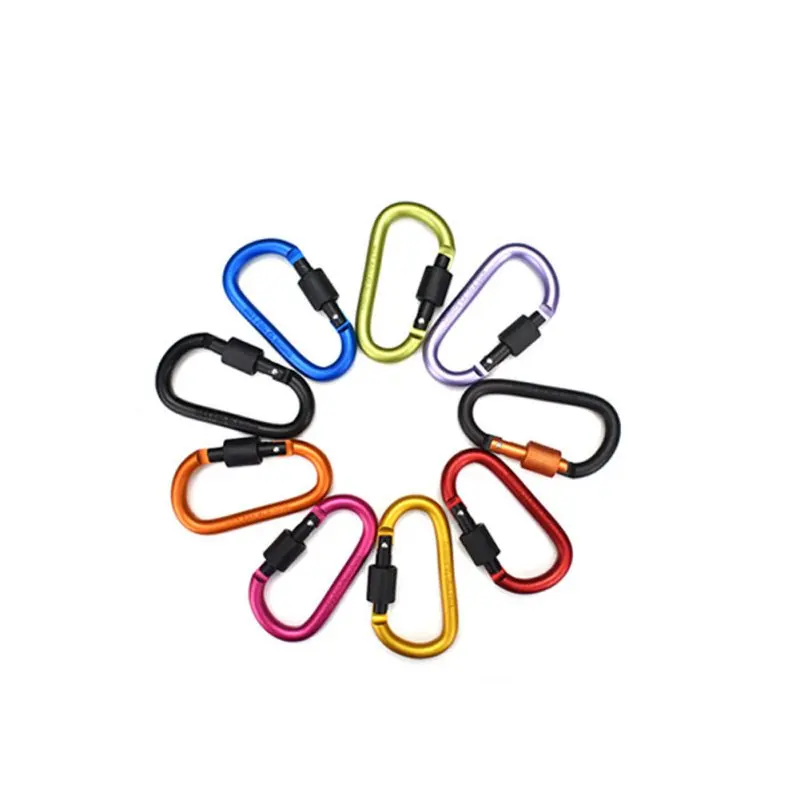 Aluminum Alloy Carabiner Hook Backpack Buckle High Strength Wear-resistant D-type Carabiner